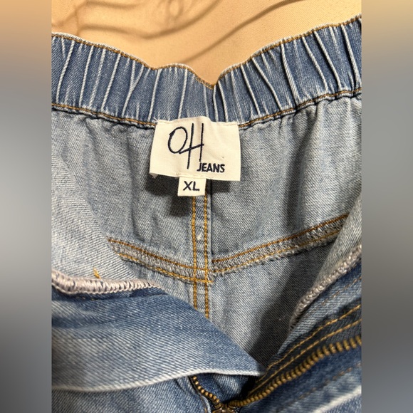 Oli & Hali Bleach Splatter Wide Leg Pleated Side Jeans - XL - EUC - Picture 7 of 16